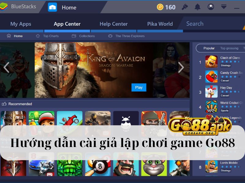 Cài giả lập chơi game Go88