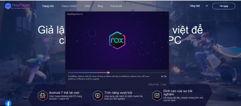 Cài đặt NoxPlayer về máy tính 